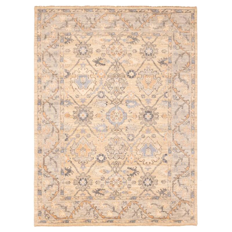 ECARPETGALLERY Hand-knotted Jules Serapi Khaki Wool Rug - 9'0 x 12'2