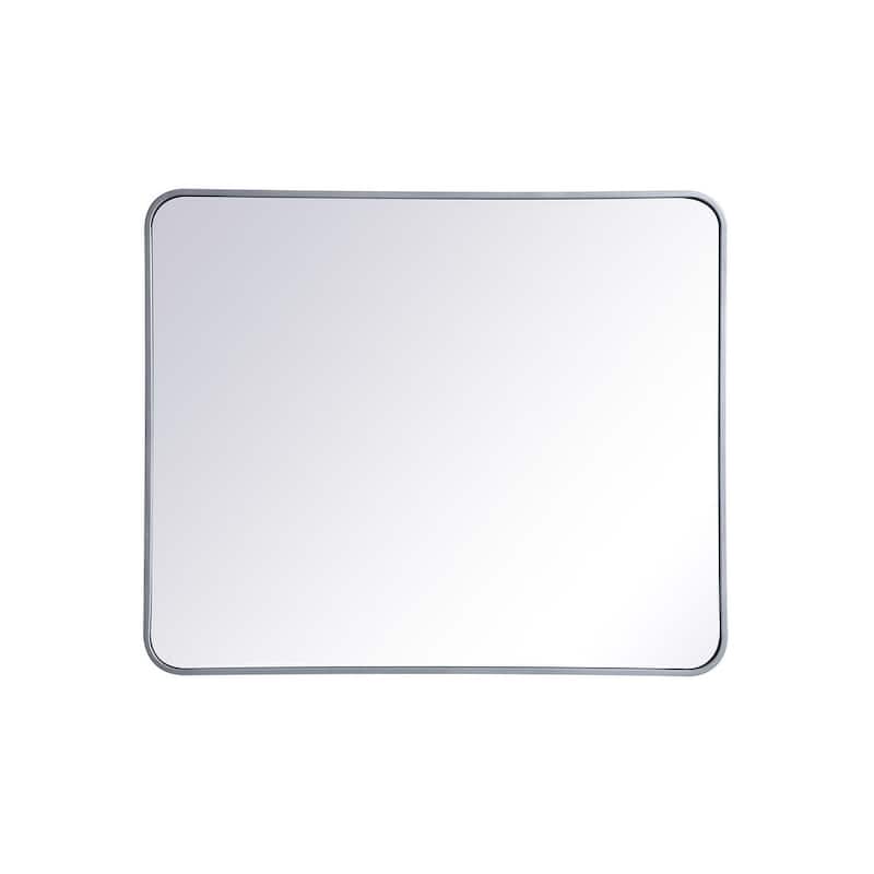 Ezra Soft Corner Metal Rectangular Mirror