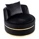 preview thumbnail 9 of 62, 360 Degree Swivel Accent Chair Velvet Modern Upholstered Barrel Chair Over-Sized Soft Chair with Seat Cushion