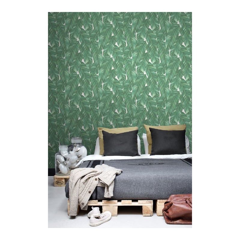 ESTA Home Dumott Green Tropical Leaves Wallpaper - 20.5 x 396 x 0.025