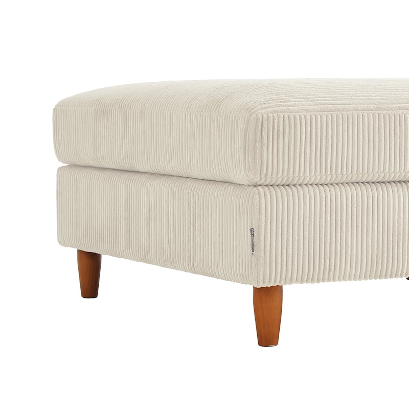 Large Corduroy Ottoman