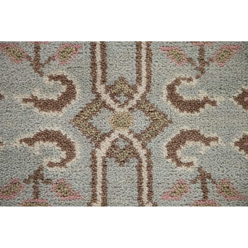 Transitional Oushak Style Runner Rug Hand-knotted Wool Carpet - 2'7"x 10'0"