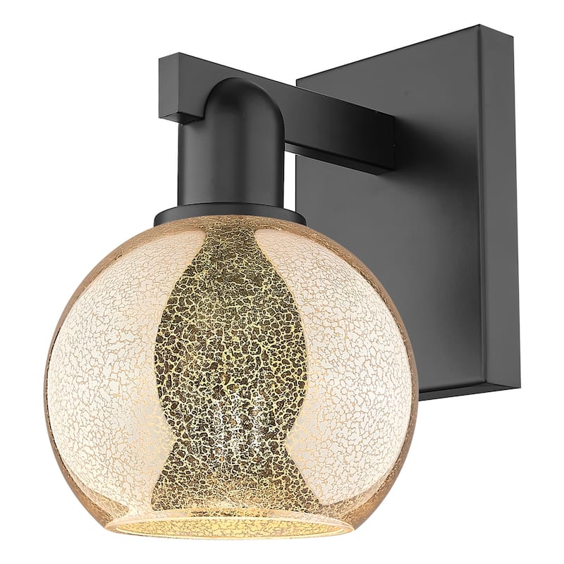Innovations Lighting 716-1W-10-6 Athens Sconce Athens 10" Tall Wall - Matte Black / Mercury