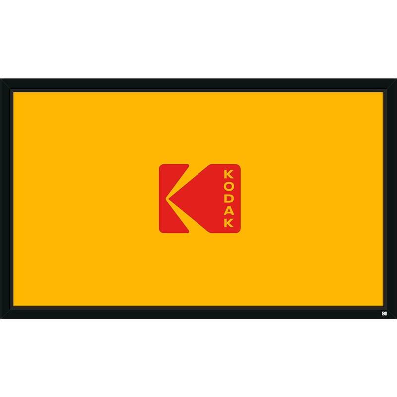 Kodak Fixed Frame Projector Screen with Velvet Frame & Wall Mount Kit - 120" - White