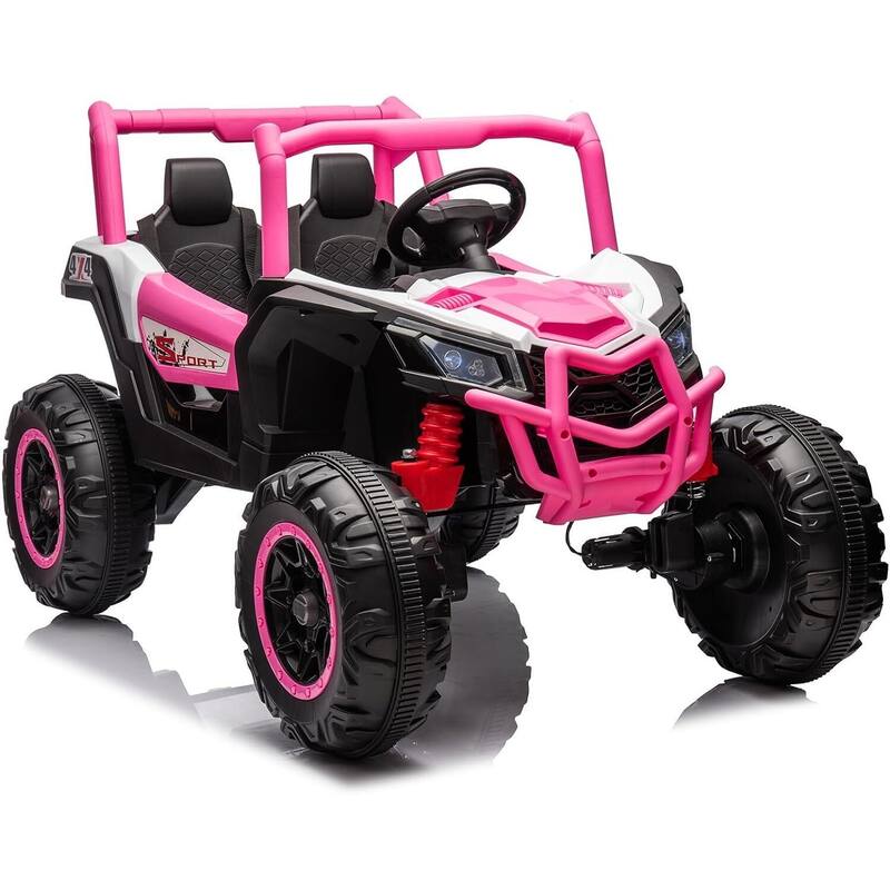 2 Seater Ride on Car 12V Battery Powered Off-Road UTV Toy - Pink