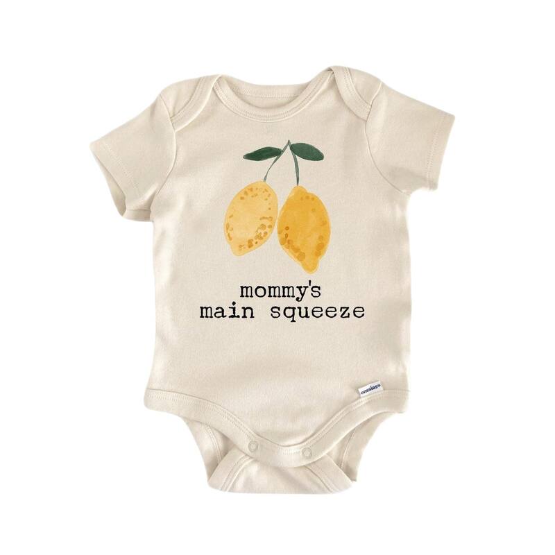 Lemon Main Squeeze - 1 Baby Boy Girl Clothes Infant Bodysuit Funny Cute Newborn - White - Newborn