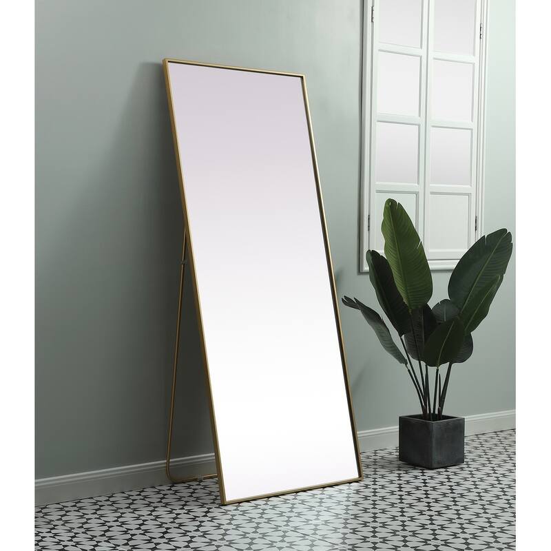Indigo Home Metal Frame Rectangle Full Length Mirror 30x72 Inch