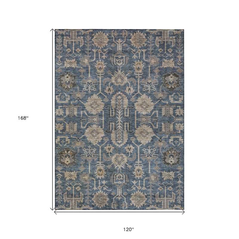 HomeRoots Oriental Traditional Rectangle Outdoor Rug