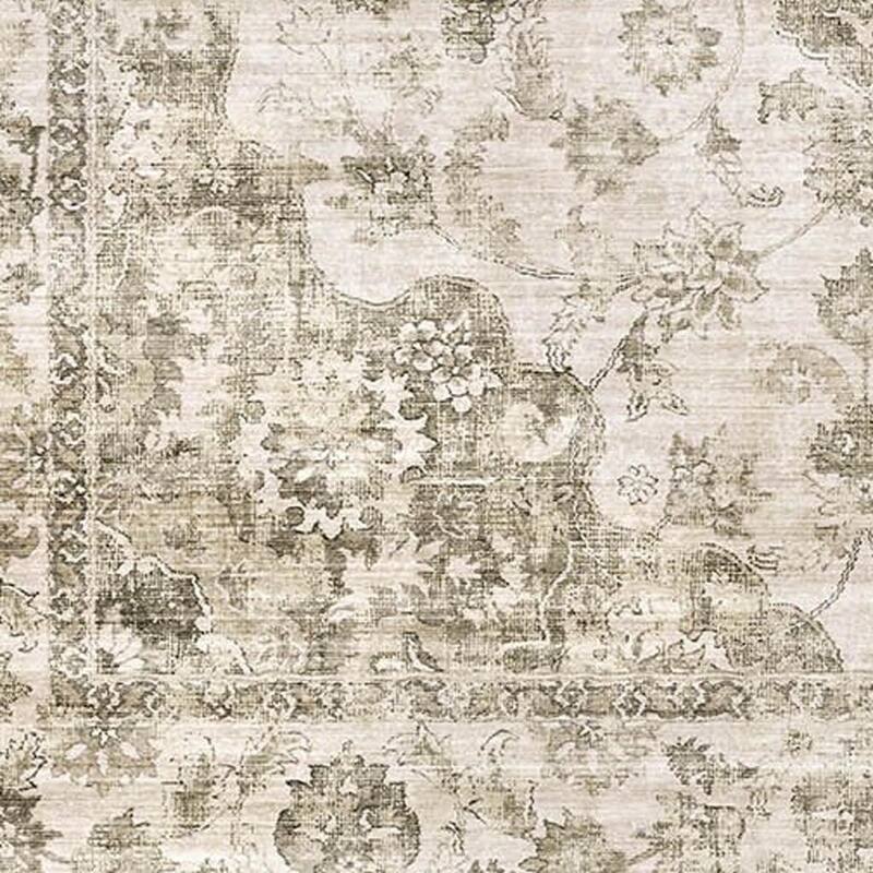 HomeRoots Floral Medallion Traditional Rectangle Area Rug