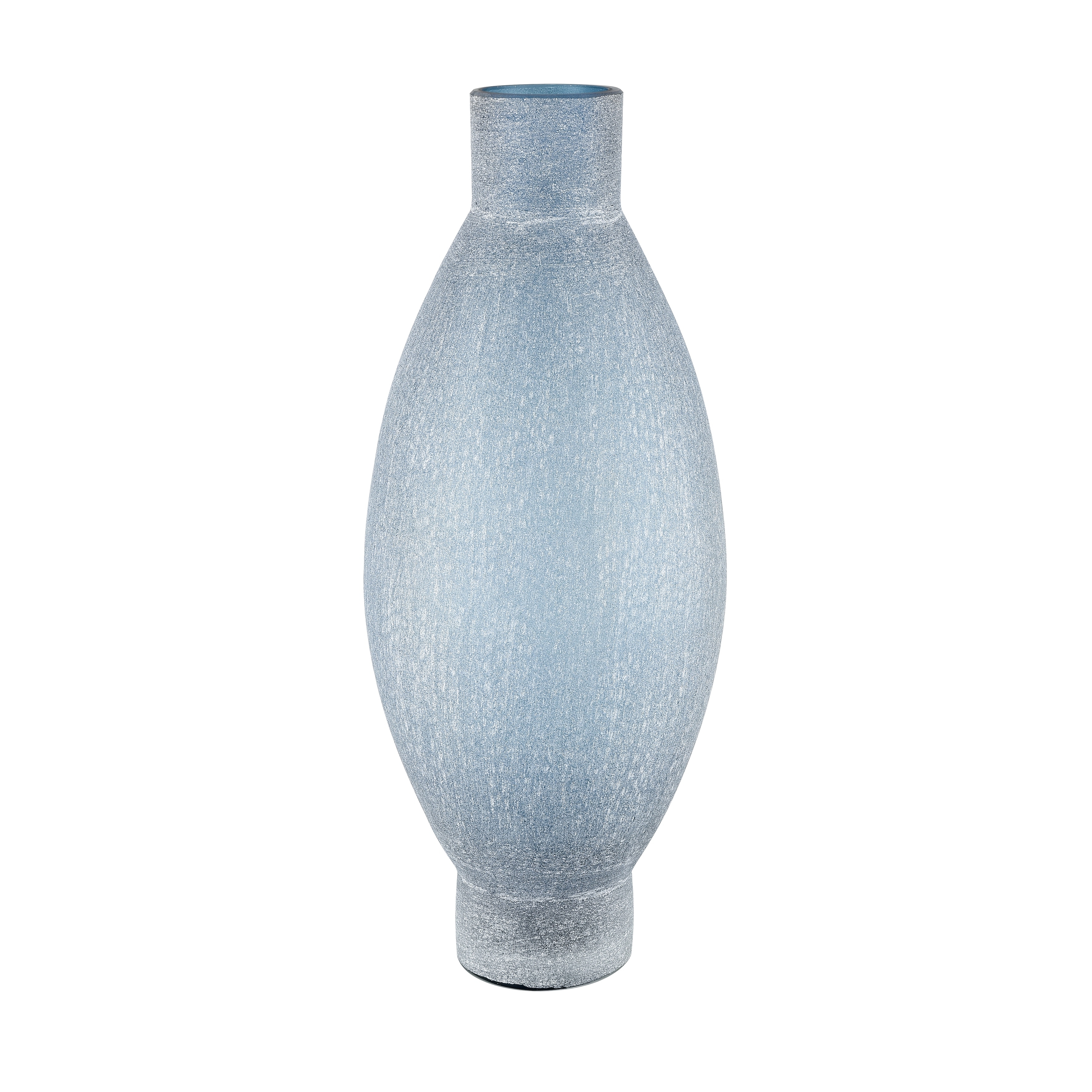 Atlas Skye Blue Frosted Glass Vase