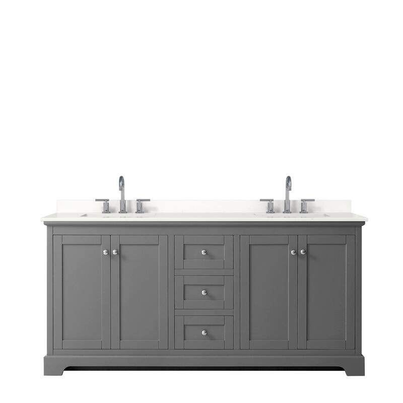 Avery 72-inch Double Vanity, Quartz Top