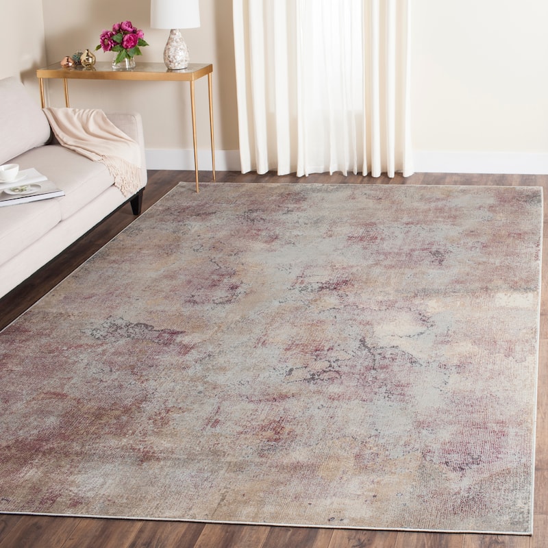 SAFAVIEH Constellation Vintage Kosa Watercolor Viscose Rug - 9' x 12' - Beige/Multi