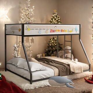Twin over Full Bunk Bed With Exchangeable Ladder