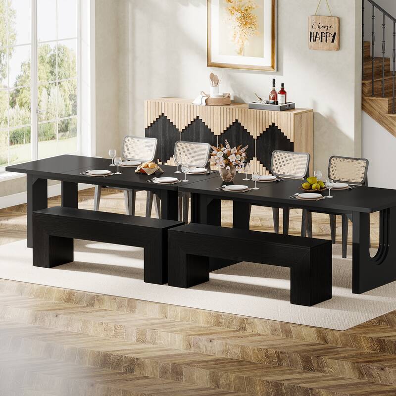 47 Inches Wooden Dining Bench for Living Dining Room Kitchen