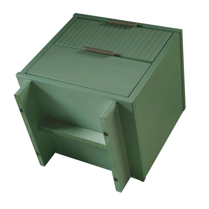 Manhattan Comfort Granville Mid Century Solid Wood 2 Drawer Nightstand Set of 2