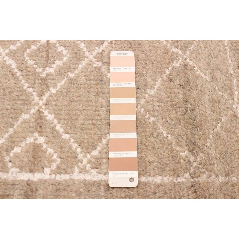 ECARPETGALLERY Hand-knotted Tangier Tan Silk, Wool Rug - 5'6 x 7'10