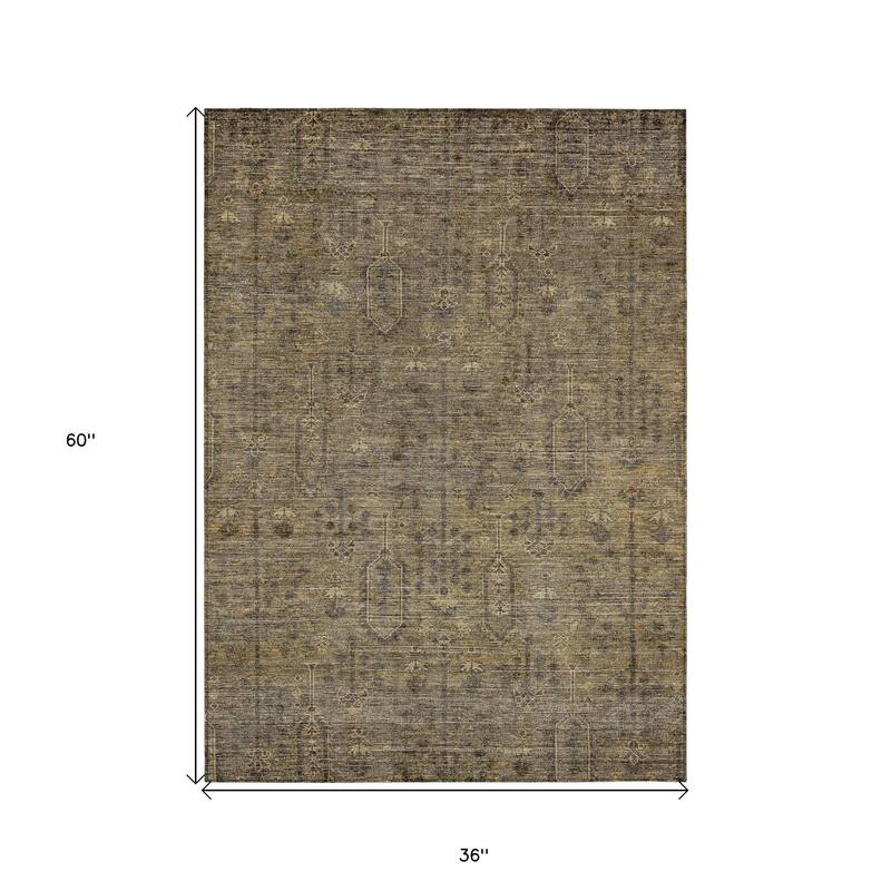 HomeRoots Southwestern Transitional Rectangle Outdoor Rug