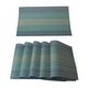 preview thumbnail 1 of 6, Washable Placemats Set of 6 Heat Cross Woven Non Slip Mats