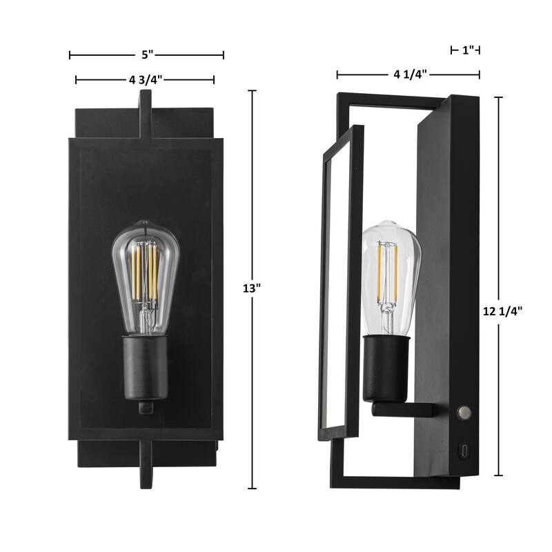 C Cattleya 2 Pack Battery Operated Rechargeable Indoor Wall Sconce Light