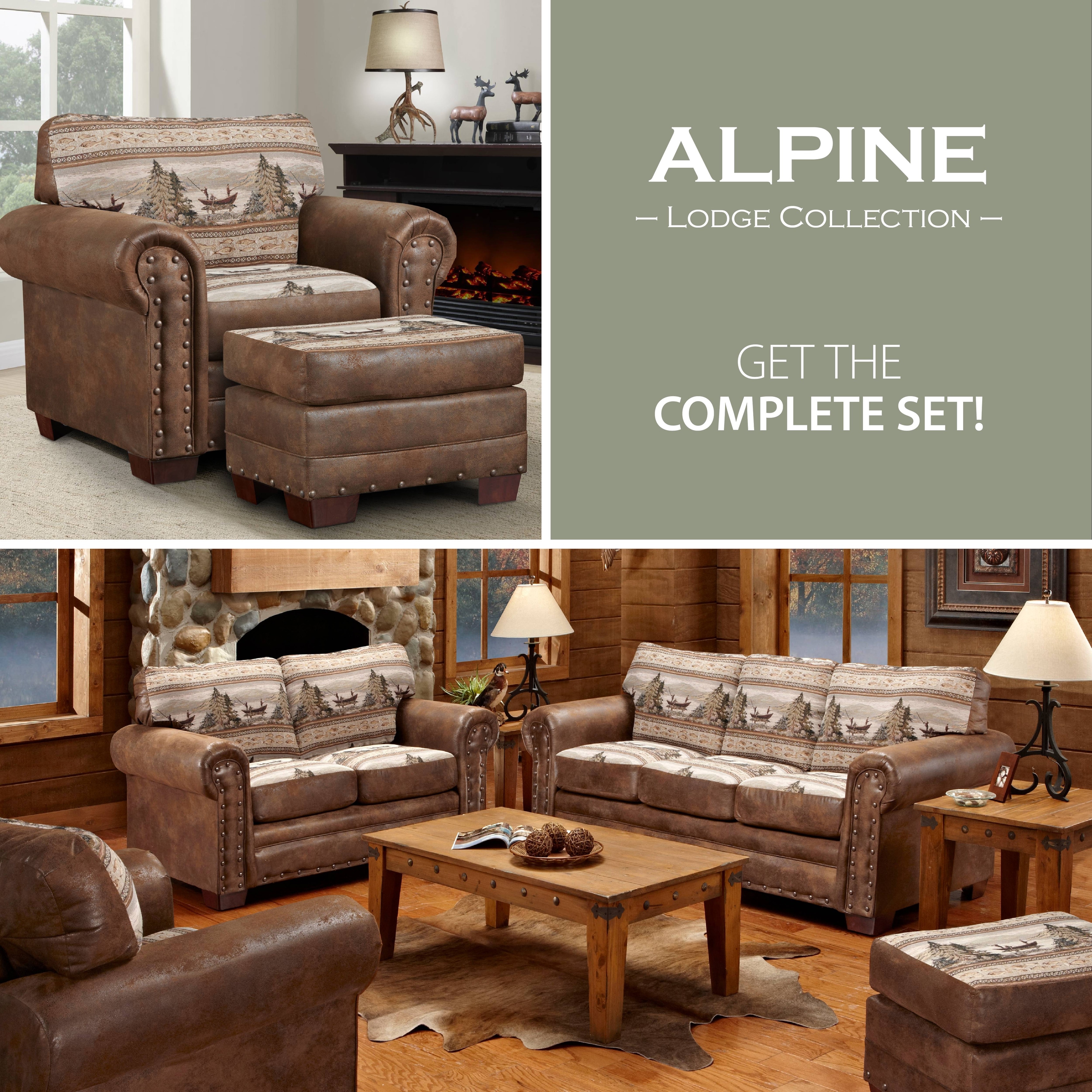 Alpine Cabin Lodge 4 piece Living Room Sleeper Set - On Sale - Bed Bath &  Beyond - 22580954