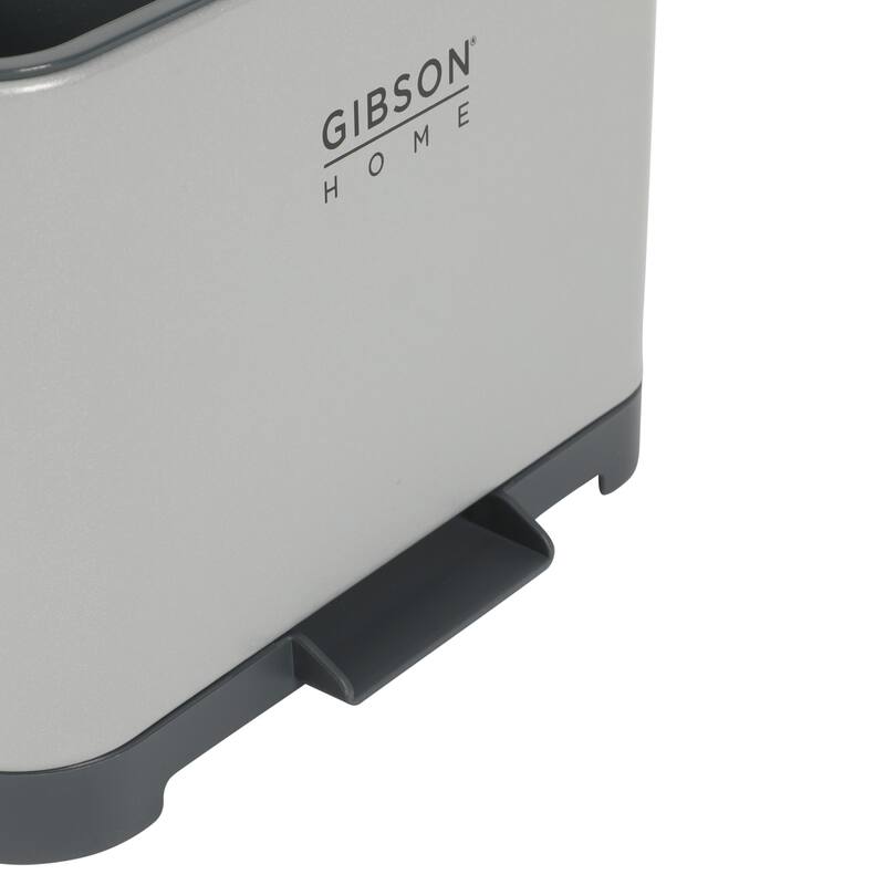 Gibson Home Ledgebrook Sink Caddy - Kitchen Organizer with Metal Panel, Sponge Holder, and Drain Board for Countertop Storage.