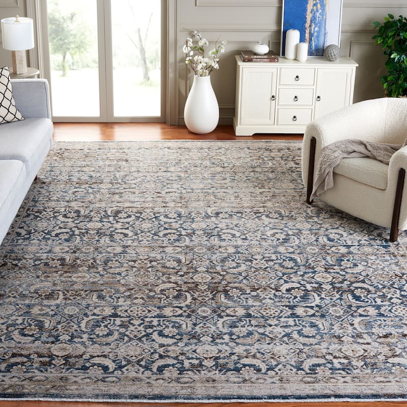 SAFAVIEH Antique Mareena Rosamunda Traditional Rug - 8' x 9'6" - Blue/Beige