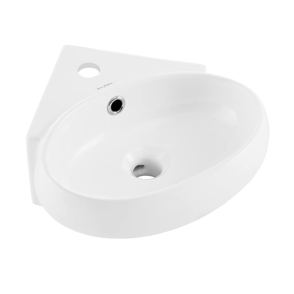 Nantes Corner Wall Hung Sink - 14.15" x 14.95" 5.9"