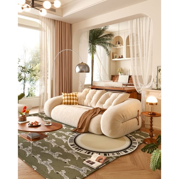 JASIWAY Modern Convertible Sleeper Sofa Chair Bed, White - Bed Bath & Beyond - 38367861