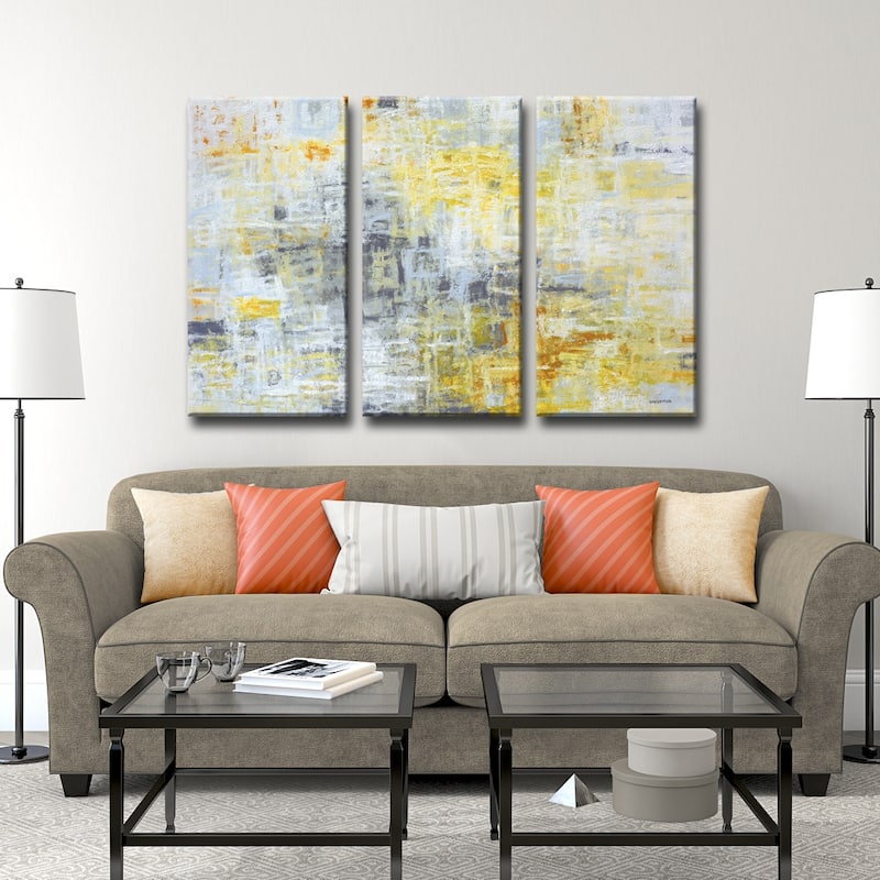 'Joy Within' 3 Pc Wrapped Canvas Wall Art Set by Norman Wyatt Jr.