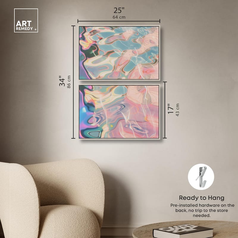 Metallic Drift I Canvas Set of 2 by Art Remedy