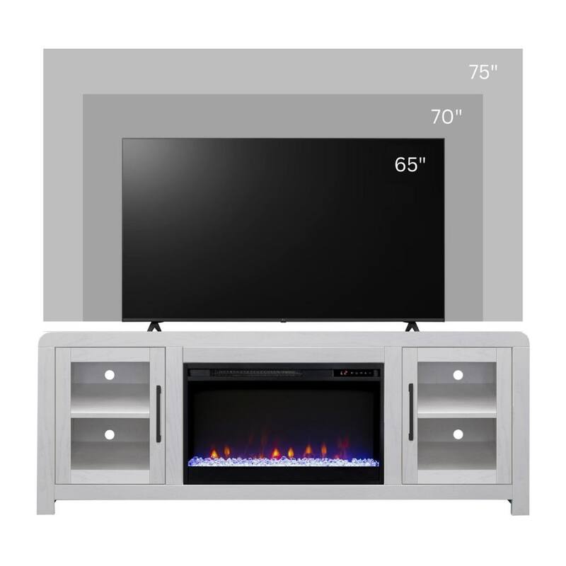 Bridgevine Home Haven 65 inch Fireplace TV Stand, for TVs up to 75 inches, Minimal Assembly