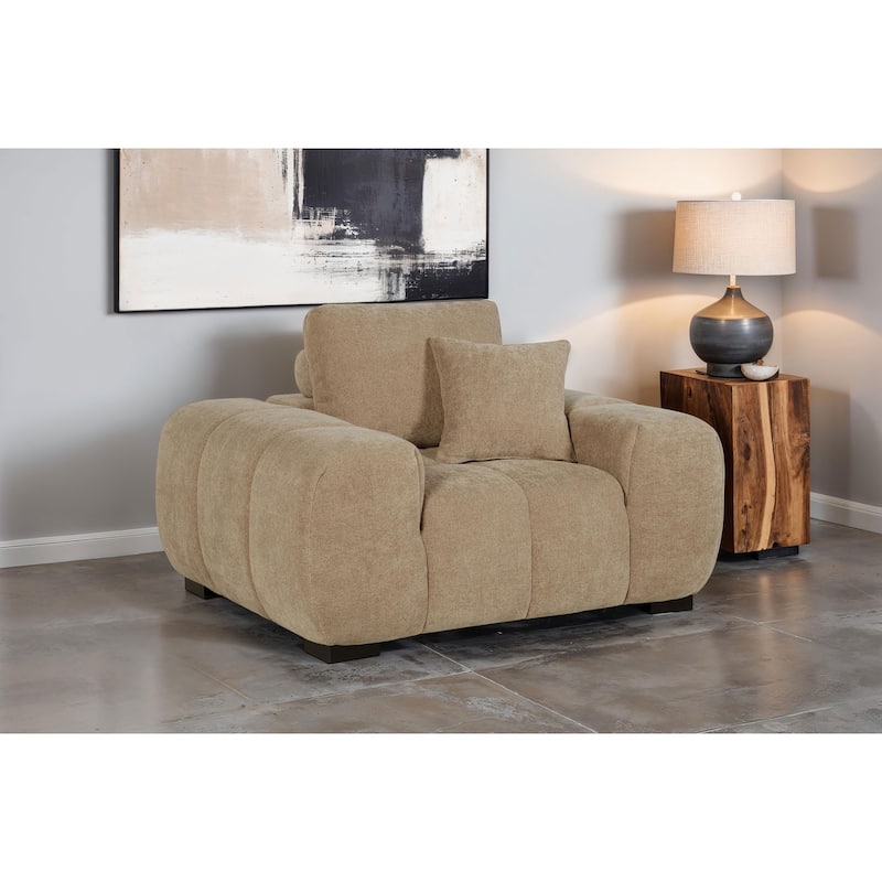 Octavia Upholstered Track Arm Accent Chair - 54.75" x 41"x 35.5"