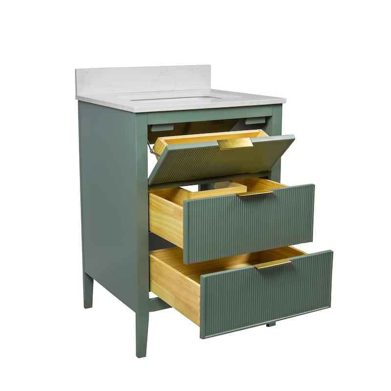 Evelyn 24-inch Vanity with Engineered Marble Top