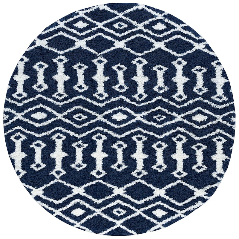 Joy Shag Mediterranean Geometric Indoor Area Rug