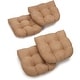 preview thumbnail 63 of 62, 19-inch U-Shaped Microsuede Chair Cushion (Set of 1, 2, or 4) Set of 4 - Java