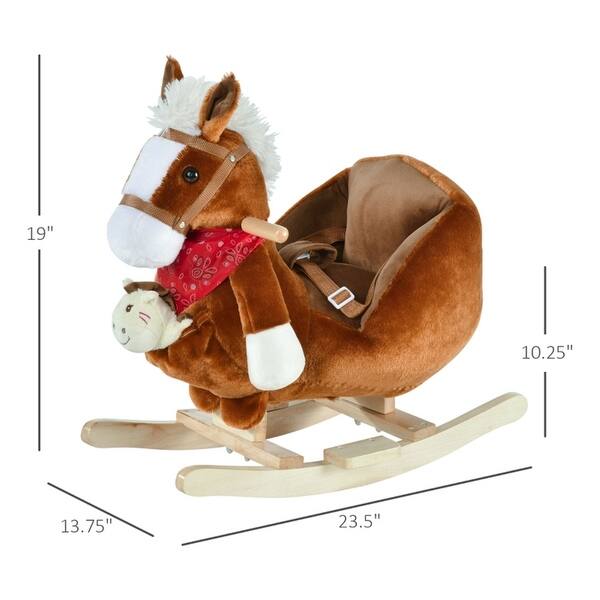 dimension image slide 3 of 13, Rocking Motion Chair With Music Button For Kids - 24.75" L x 12.5" W x 20.5" H