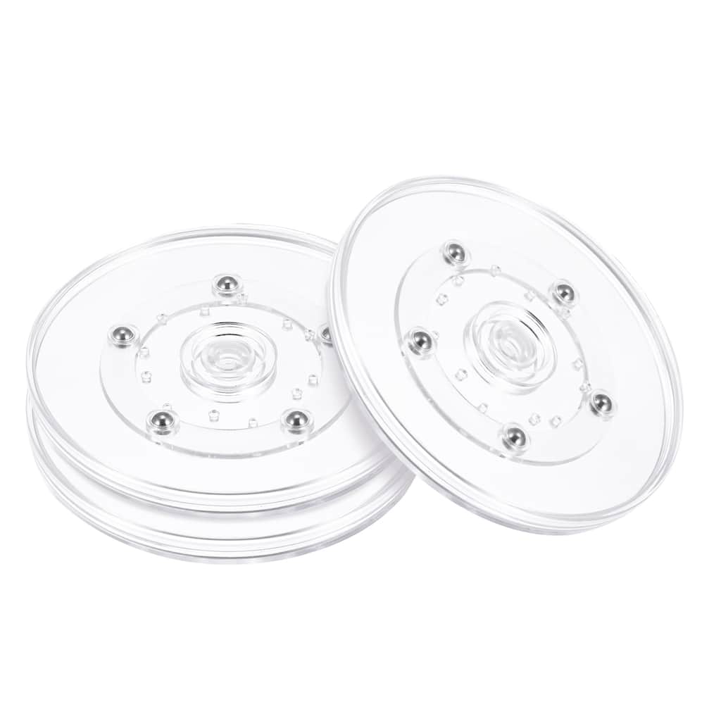 5inch Rotating Swivel Stand with Steel Ball Lazy Susan Base Turntable Clear 3Pcs