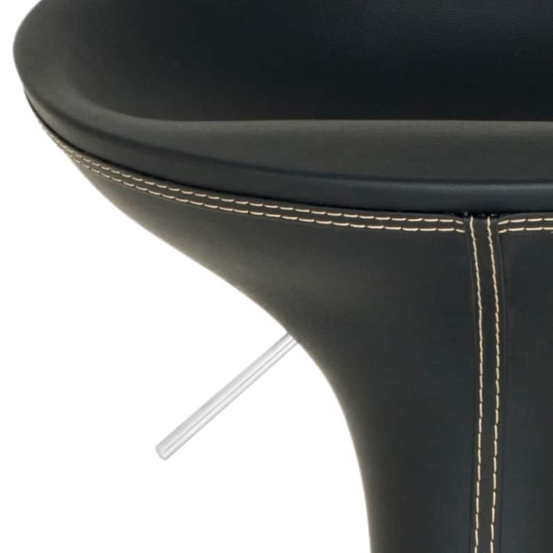 SAFAVIEH Lani Black Adjustable 23-32-inch Swivel Bar Stool - 17.5" x 15.8" x 26.4"