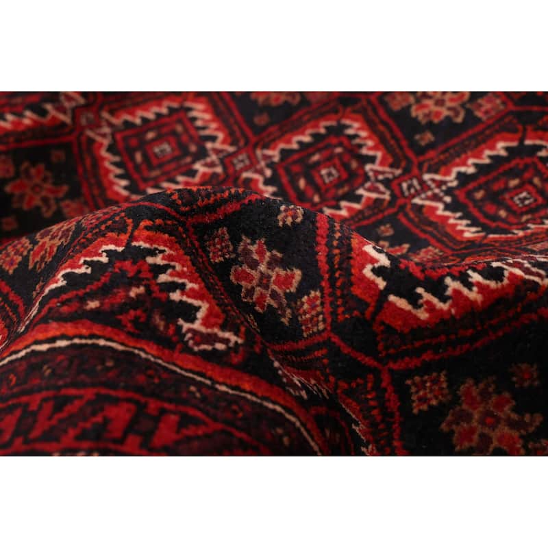ECARPETGALLERY Hand-knotted Teimani Black, Red Wool Rug - 3'1 x 5'4