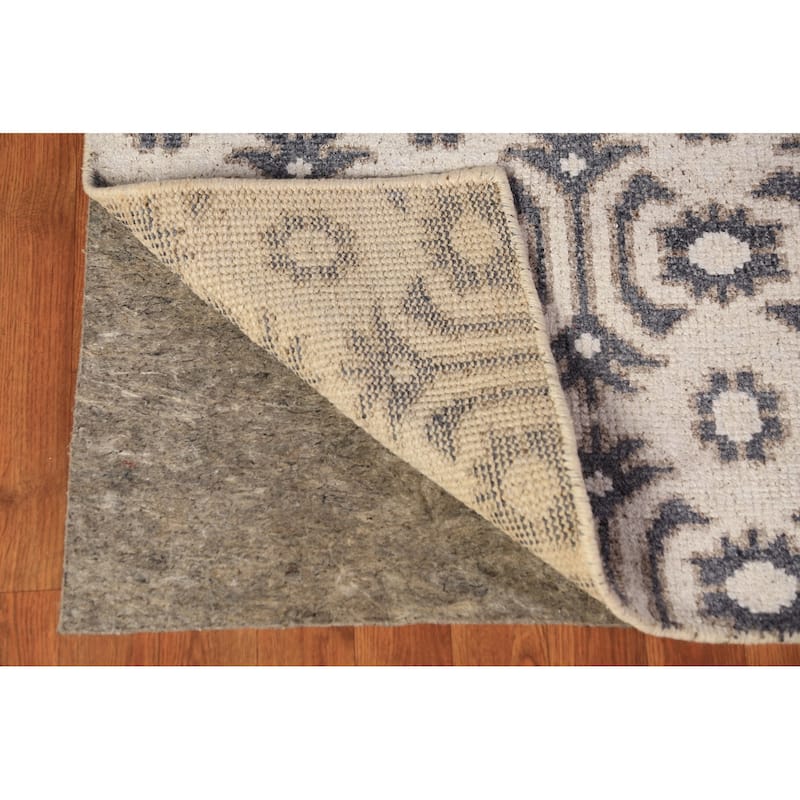 All-Over Geometric Moroccan Oriental Rug Hand-Knotted Wool Carpet - 4'1" x 7'11"