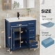 preview thumbnail 65 of 143, Modern Bathroom Vanity with Sink & Faucet Storage Cabinet Set