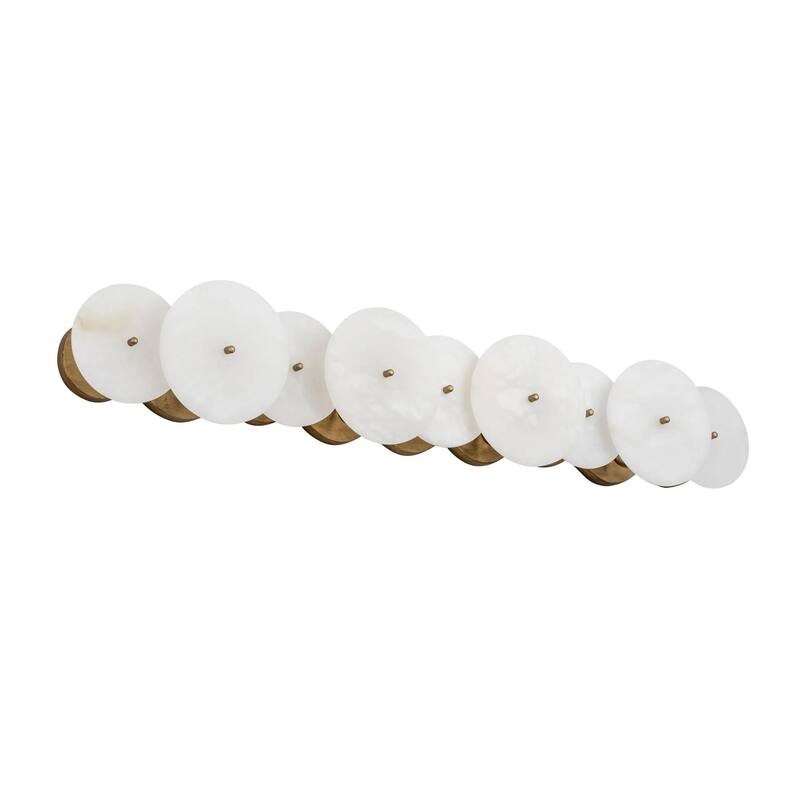 Cosmos 4-Light 35.75-Inch Real Alabaster Stone Bath Fixture - N/A