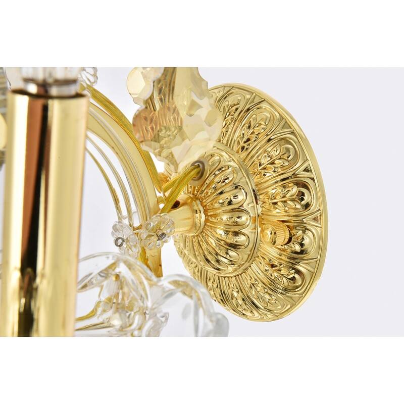 Fleur Illumination Collection Wall Sconce D:12in H:22in E:8.5in Lt:3 Gold Finish