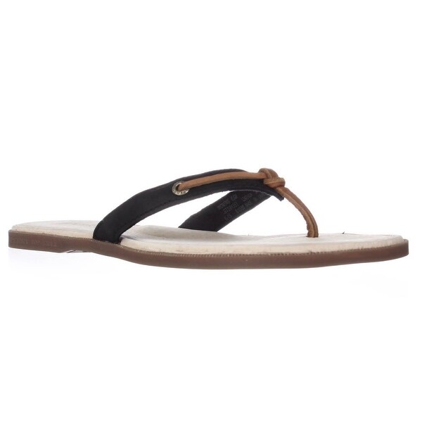 black sperry sandals
