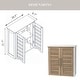 preview thumbnail 3 of 5, Stockholm Wall-Mounted Bathroom Cabinet Double Vented Doors - 20.50"L x 8.70"W x 21.70"H