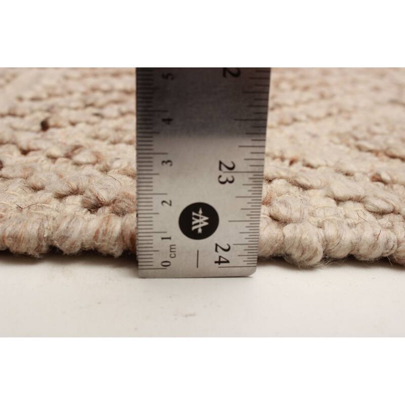 ECARPETGALLERY Braid weave Sienna Tan Wool Rug - 5'1 x 7'7