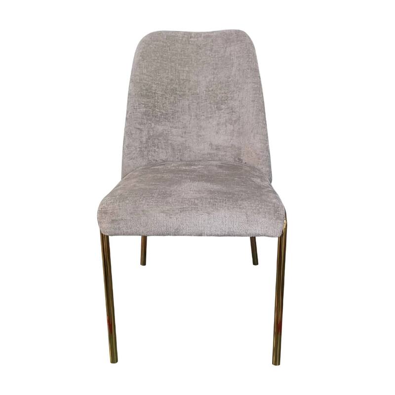 Lumen Modern Upholstered Kitchen Dining Chair with Gold Steel Legs Ergonomic Accent Chair