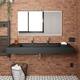 Pyramid Solid Surface Wall-Mounted Bathroom Sink