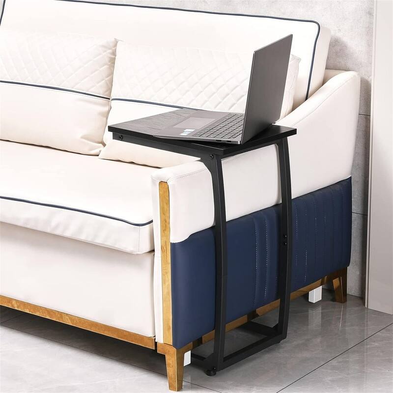 C Shaped End Table Side Table - 15.4"D x 11.4"W x 23.2"H