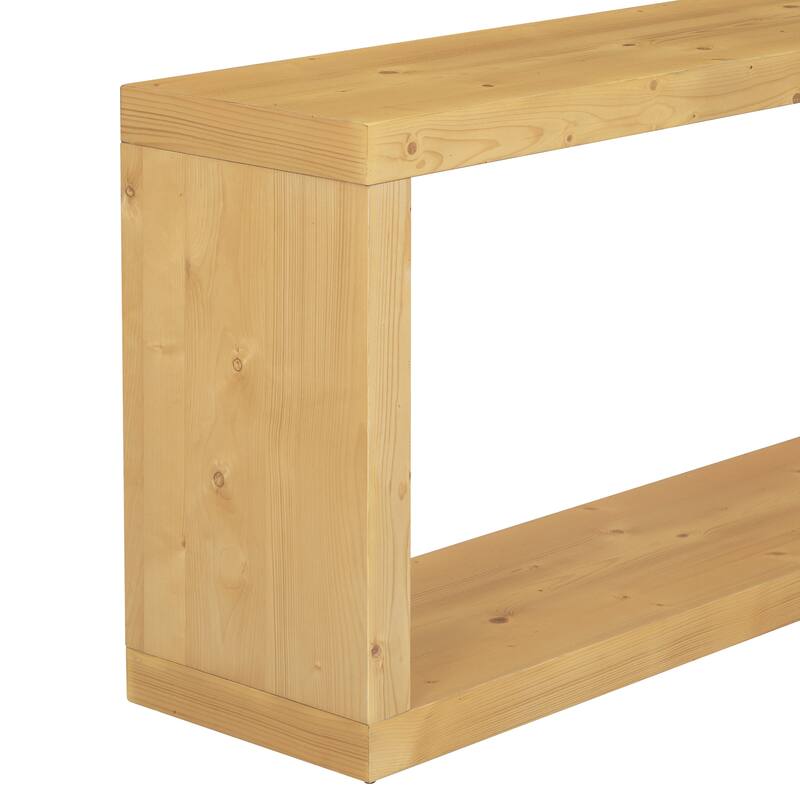 59.6" Entryway Table with Storage Shelf, Square Frame